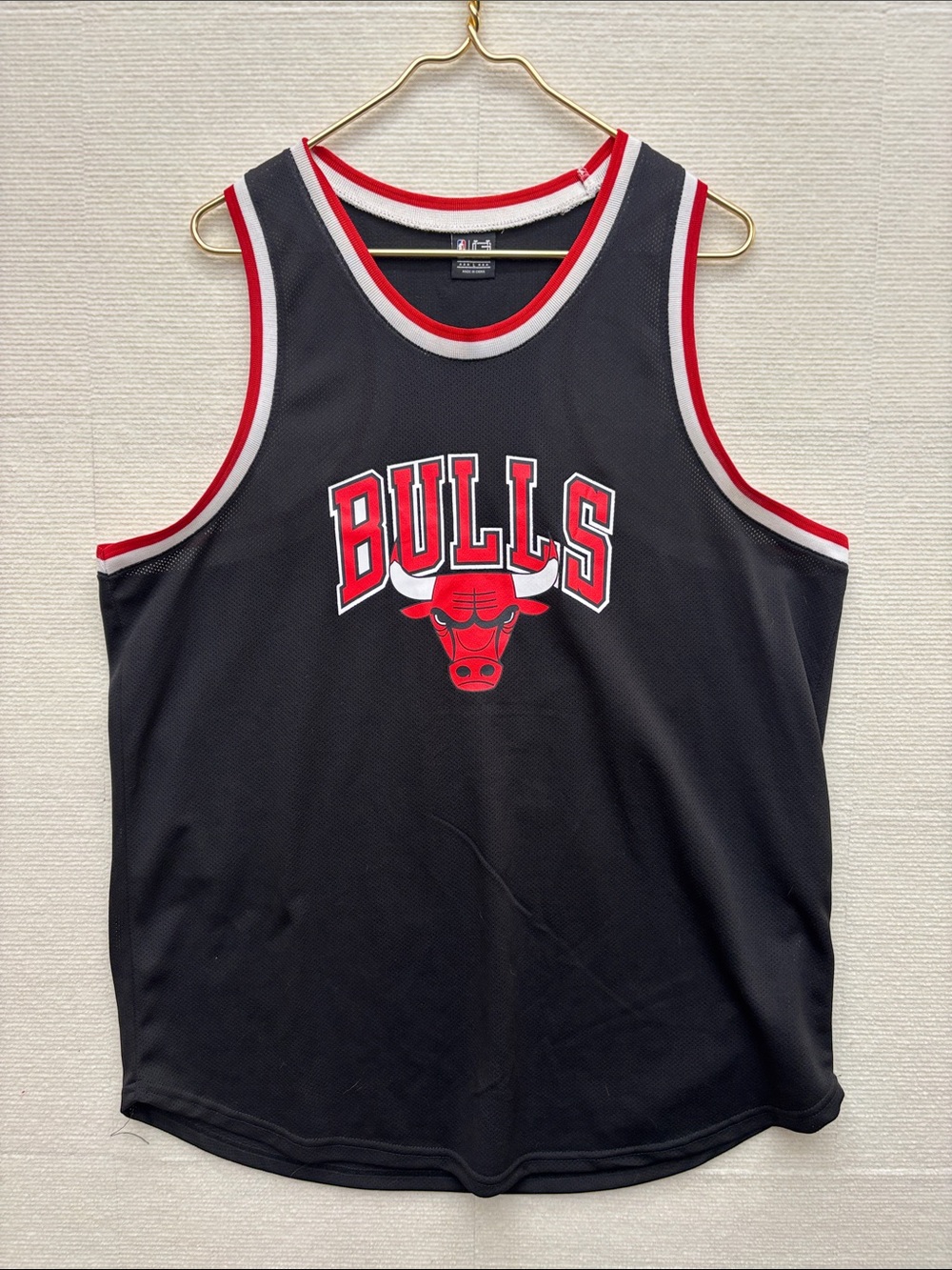 NBA Chicago Bulls Black Red Jersey Tank large